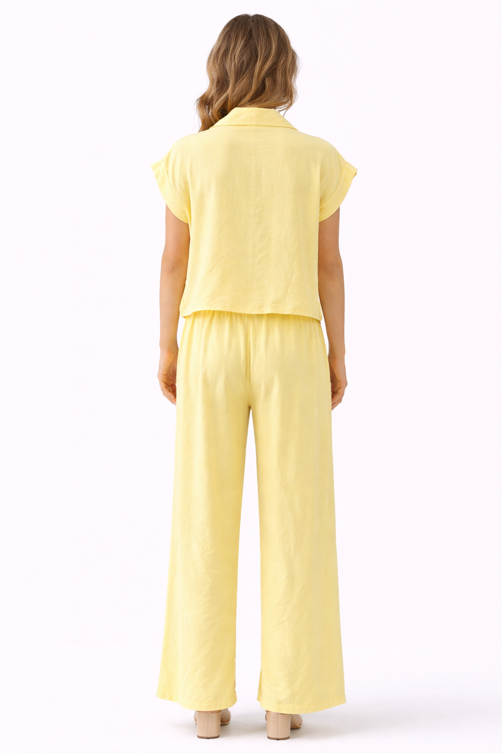Elegante 2-Delige Set – Knoop Blouse & Wide Leg Broek 51052