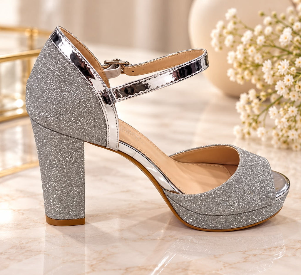 Glamour Sparkle Platform Pumps – Gold & Silver BLXW7312