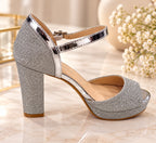 Glamour Sparkle Platform Pumps – Gold & Silver BLXW7312