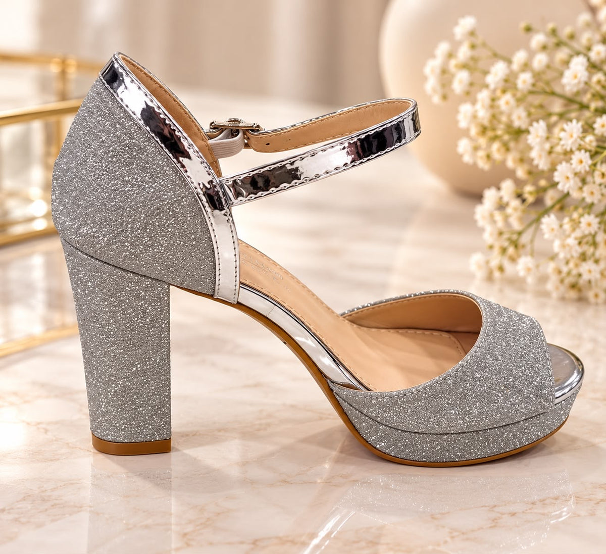 Glamour Sparkle Platform Pumps – Gold & Silver BLXW7312