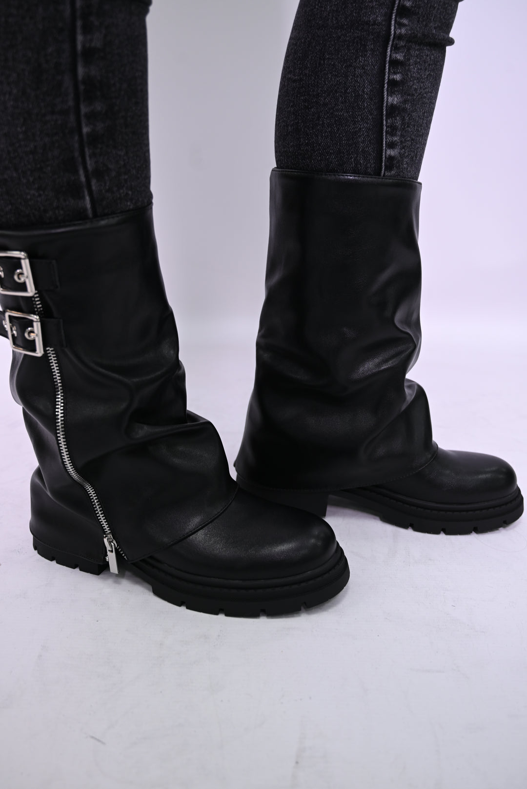 Nova Bikerboot – Zwart Leer RXJ-247