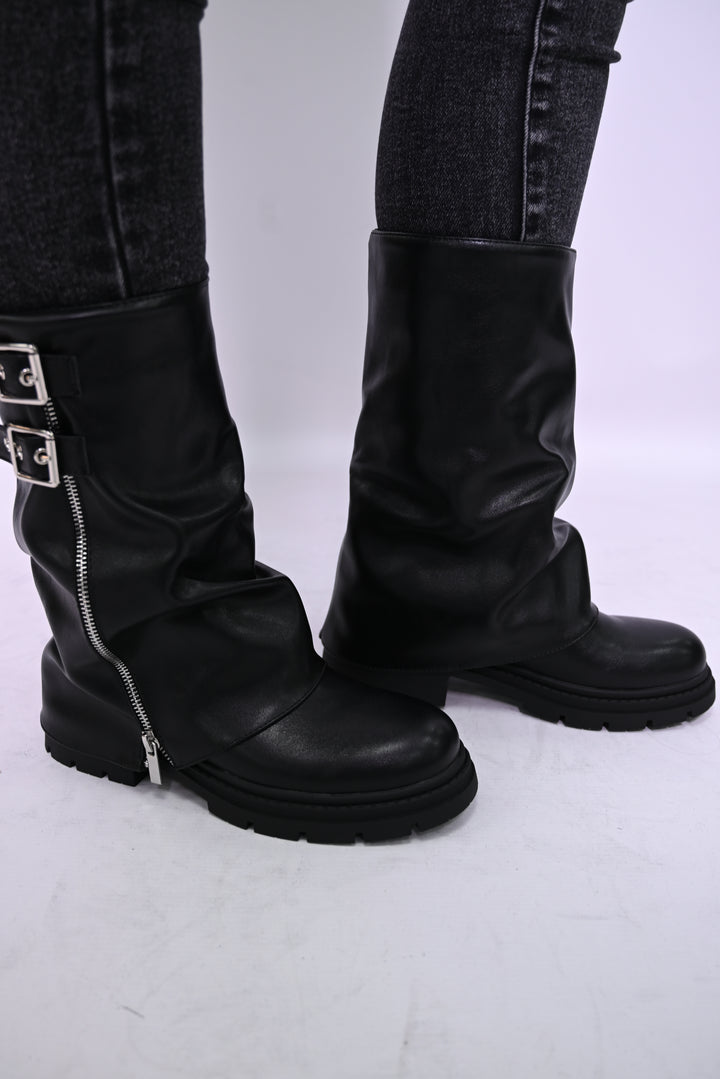 Nova Bikerboot – Zwart Leer RXJ-247