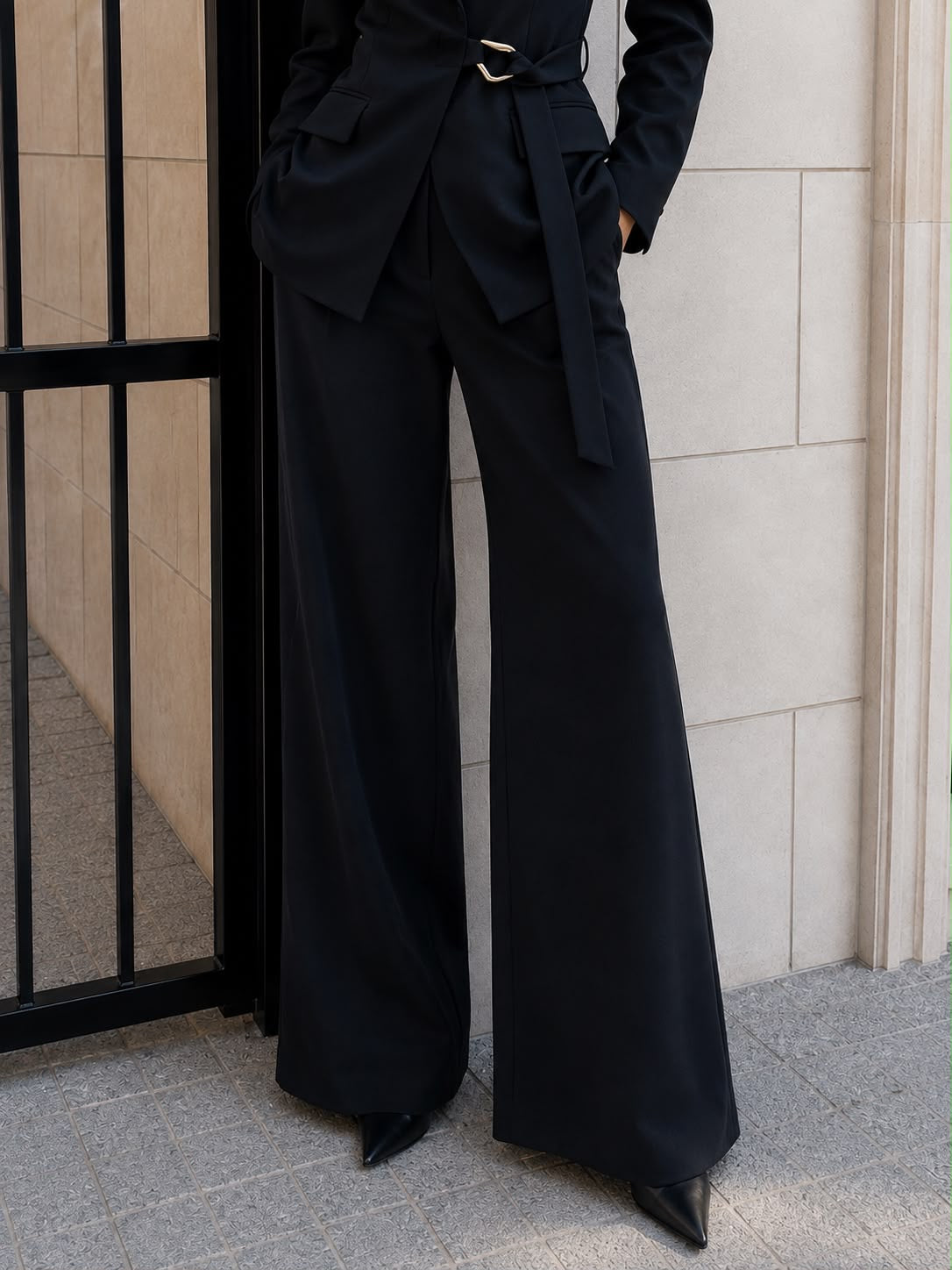 Elegant Wide-Leg Tailored Trousers 3284