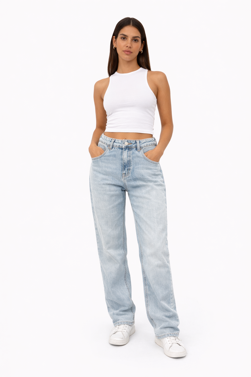 Diamond Pocket Distressed Jeans Monday T63-3