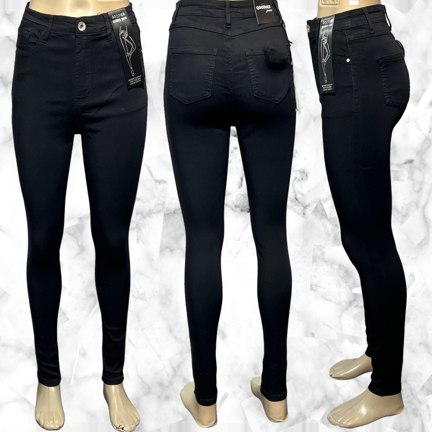 Dames skinny jeans Highwaist Goodies second skin Q552-1