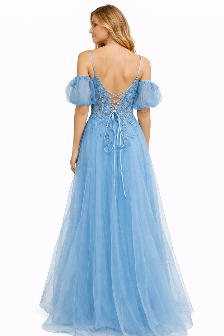 Elara Luxe Tulle Galajurk – Saliegroen 97579