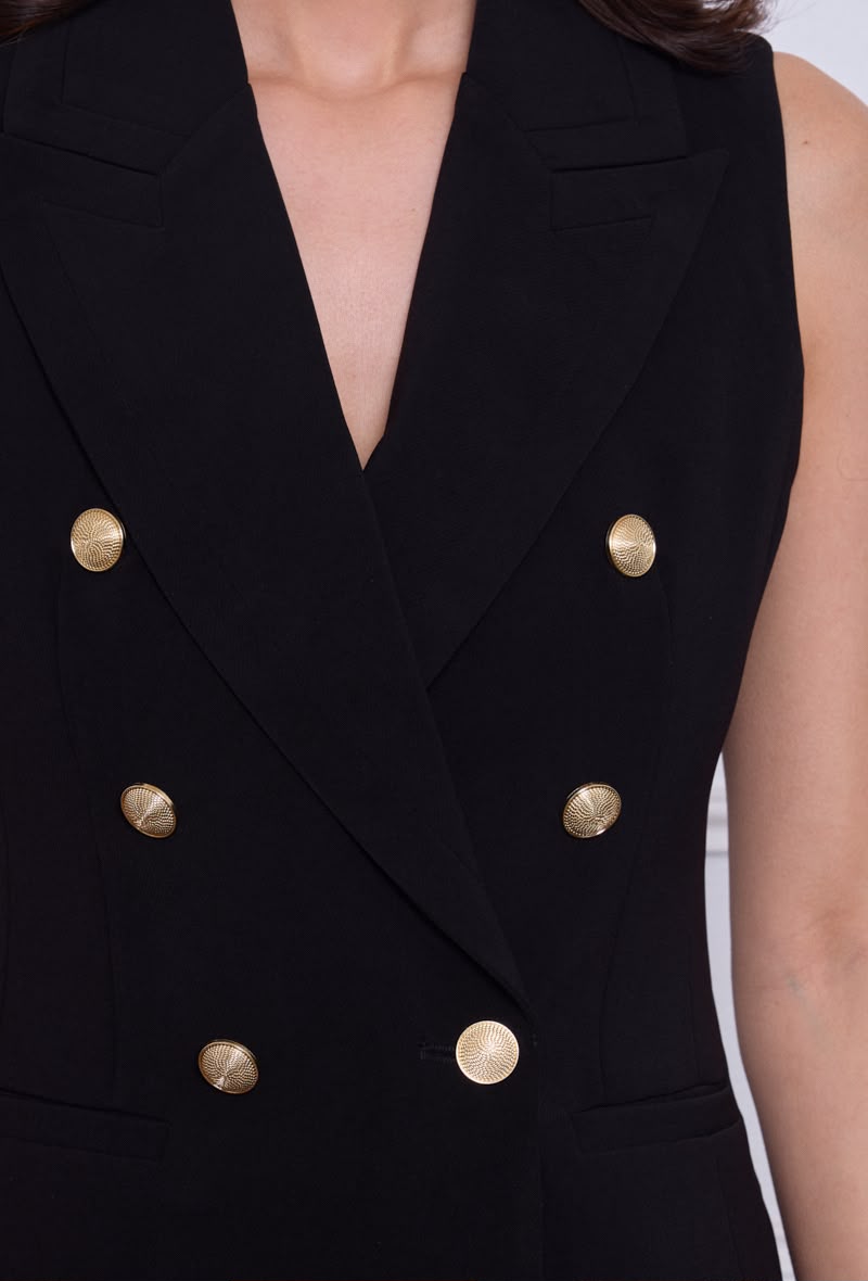 Monaco Luxe Sleeveless Blazer Gilet 7501