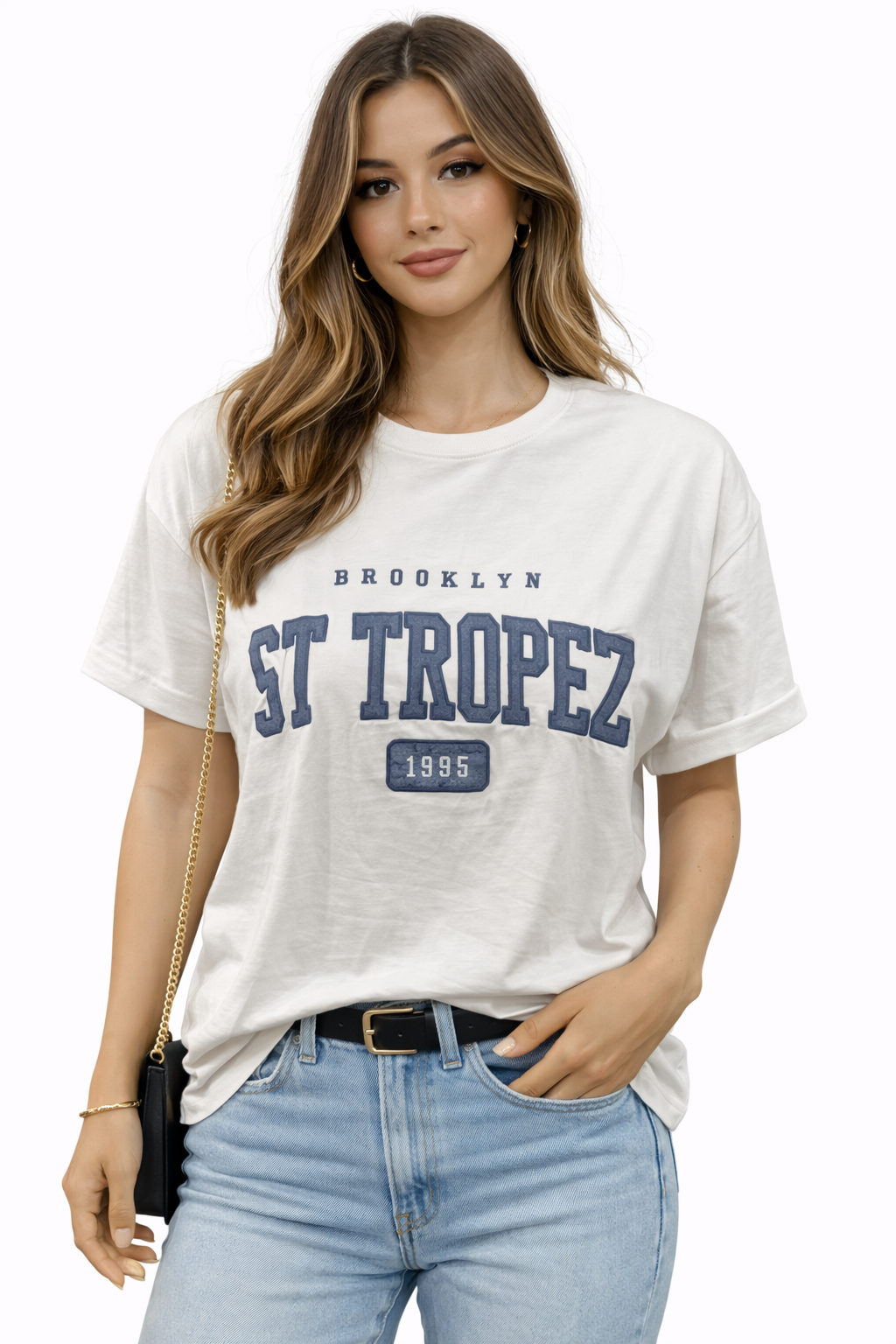 St Tropez City Luxe Tee Y179