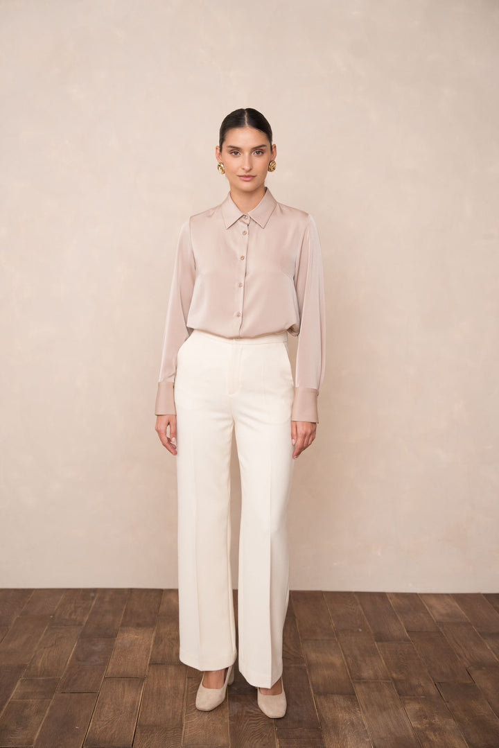 Blouse satijn Champagne Drift CH-7973