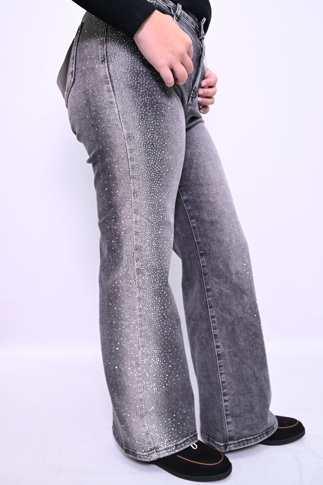 Grijze Glitter Jeans – Glamour Meets Comfort
HelloMiss H919-3