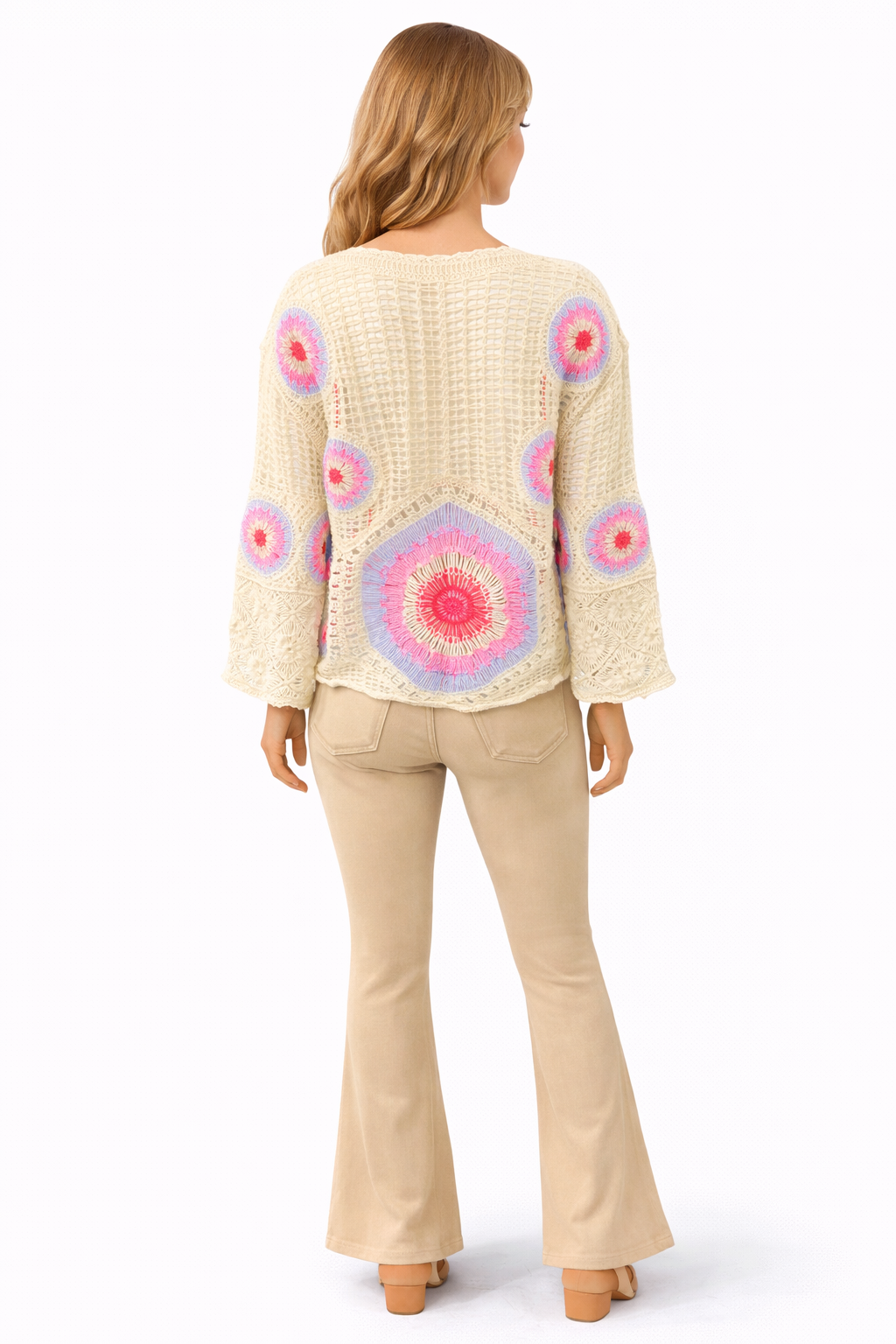 Bohemian Crochet Top – Zwart/Wit Ibiza Style M501