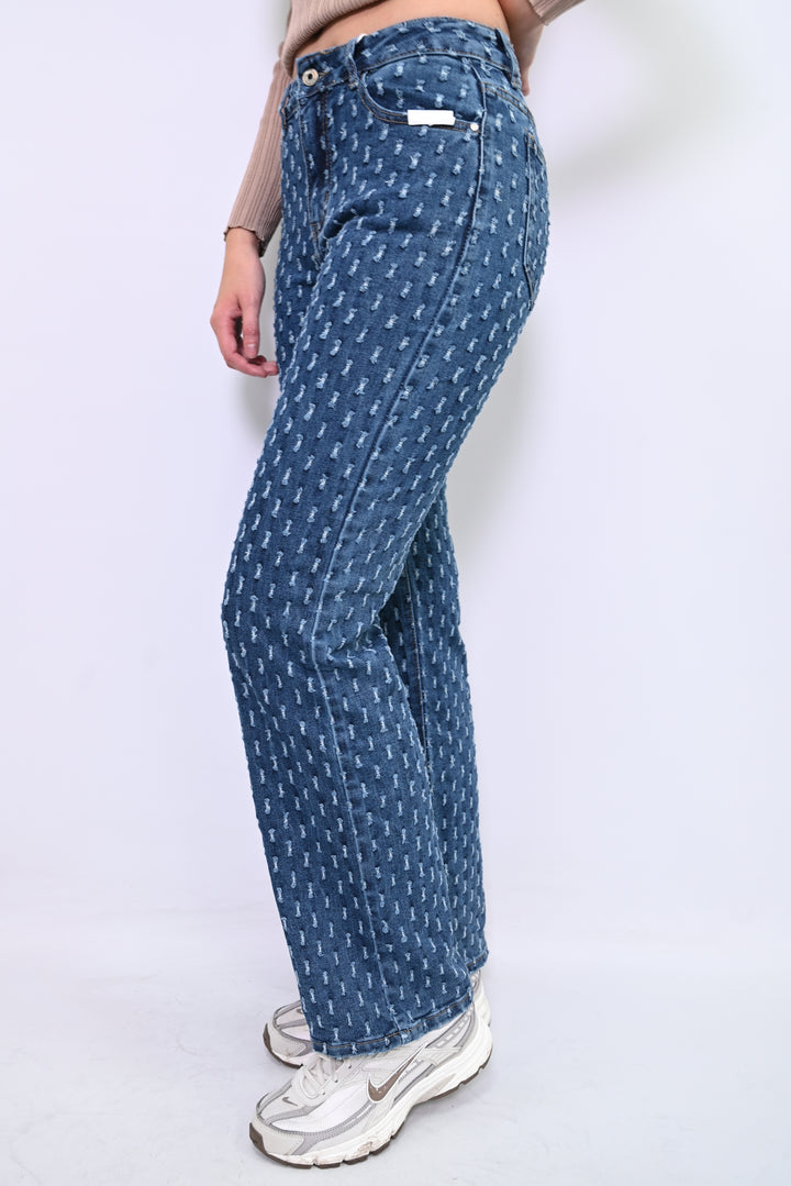 InkMark Patterned Denim Wideleg HelloMiss H655-10