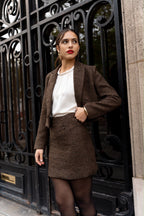 Elegant Tweed Mini Skirt SK854