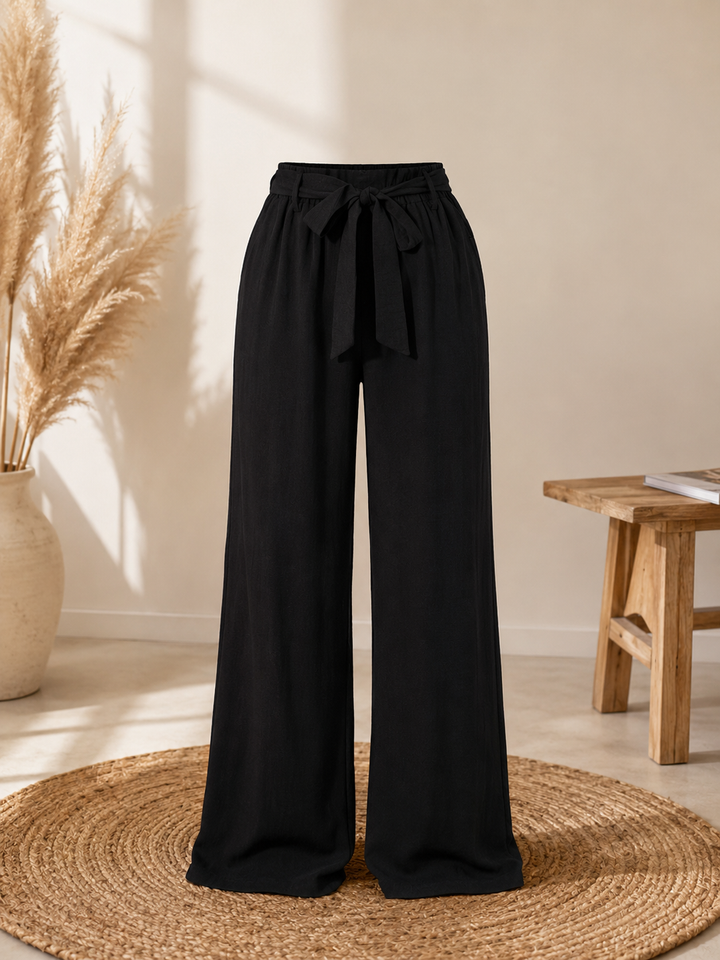 Noir Élégance Wide Leg Broek 22526