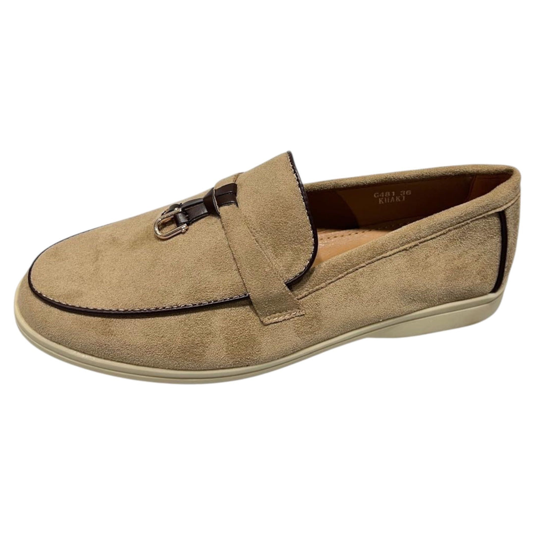 Suède Loafer met Gespdetail – Elegant Comfort G481
