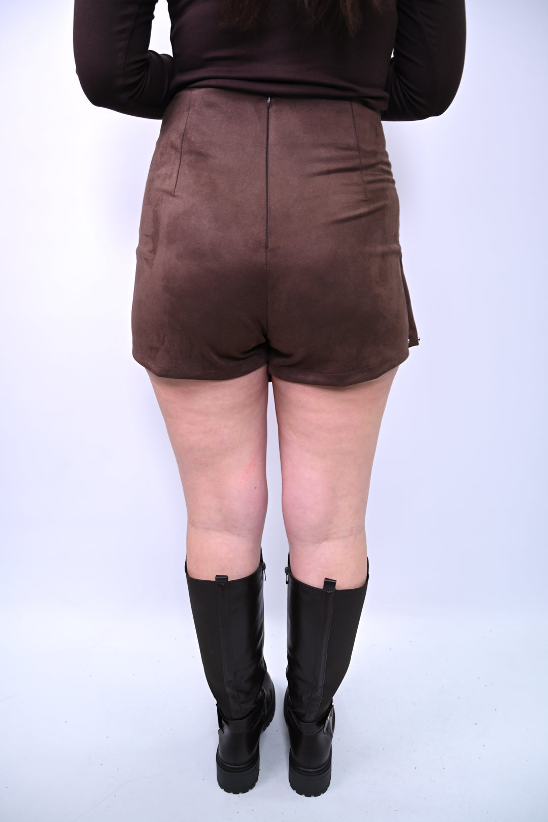 Sable Edge” – Studded Suede Skort 6226