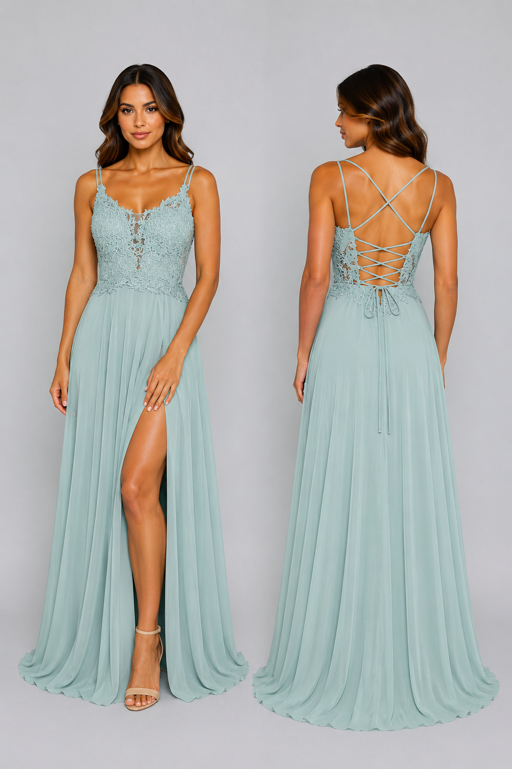 Celestia Lace Evening Dress 9206