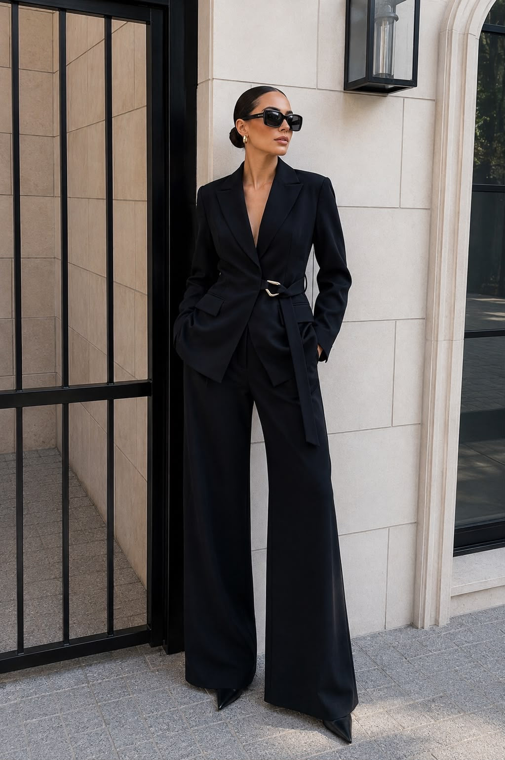 Elegant Wide-Leg Tailored Trousers 3284