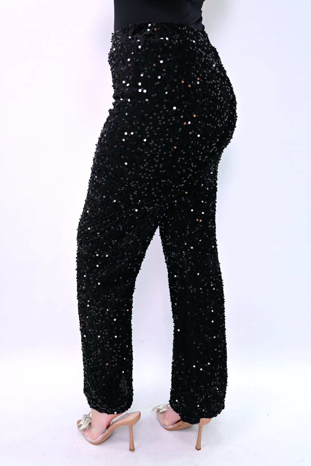 Noir Scintille Broeken Paillette met voering 10460