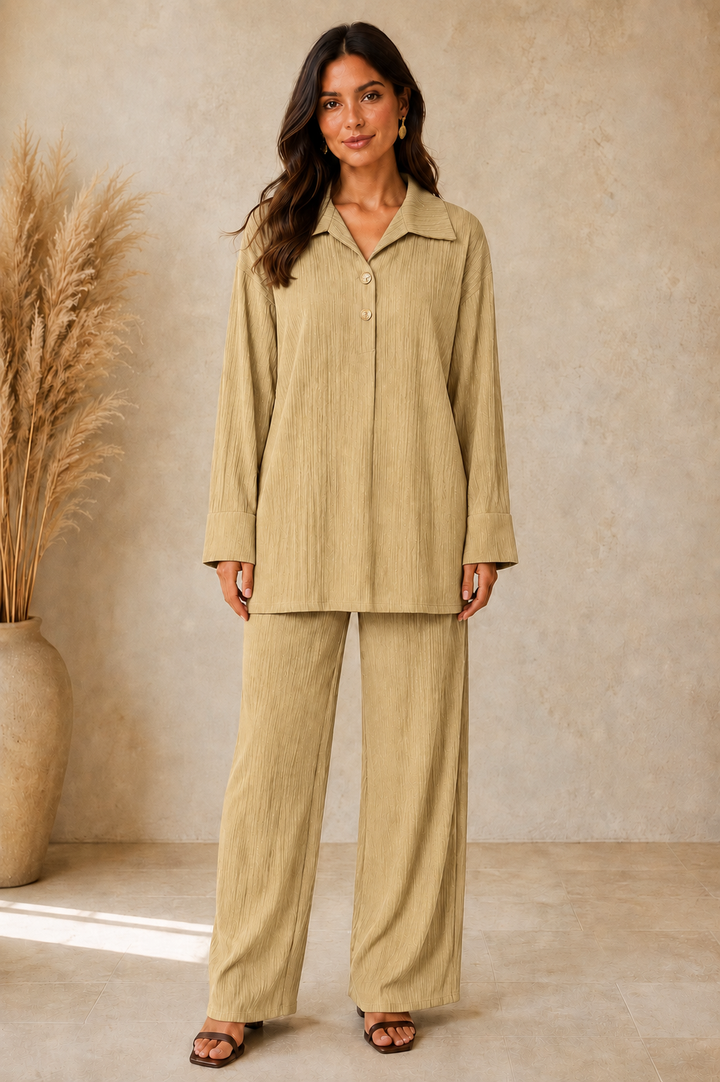 Amélie Luxe Ribbed Two-Piece Set