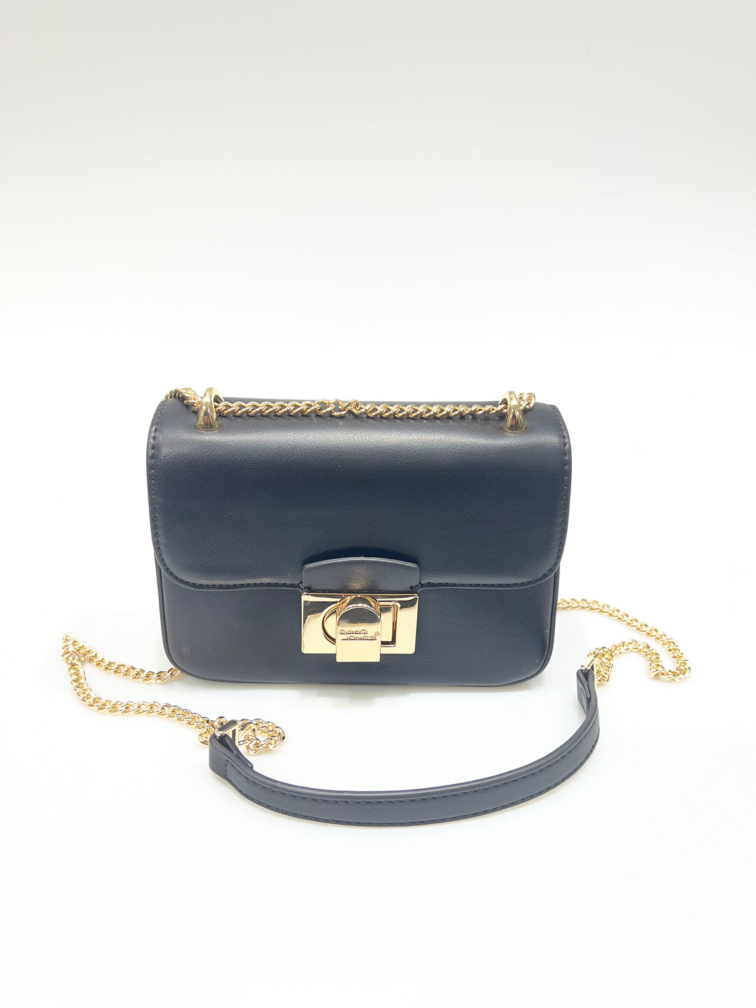 Clair Marron – Suède Handtas met Gouden Sluiting CM7285-1