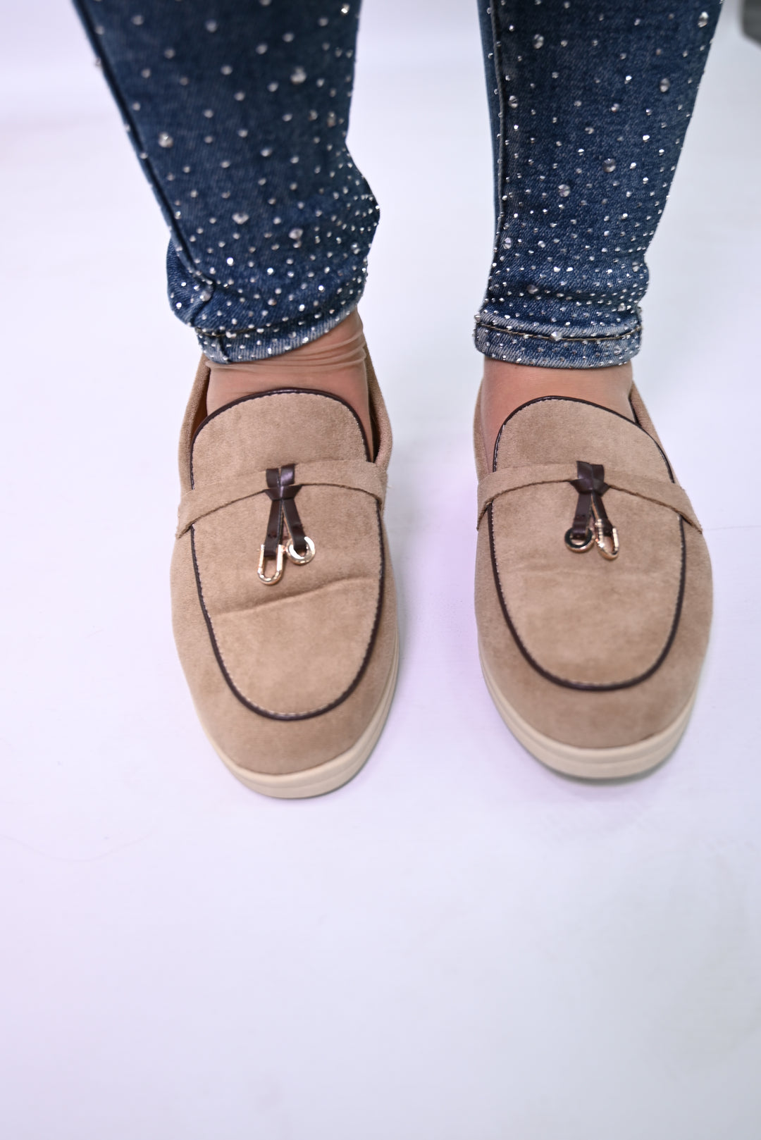 Suède Loafer met Gespdetail – Elegant Comfort G481