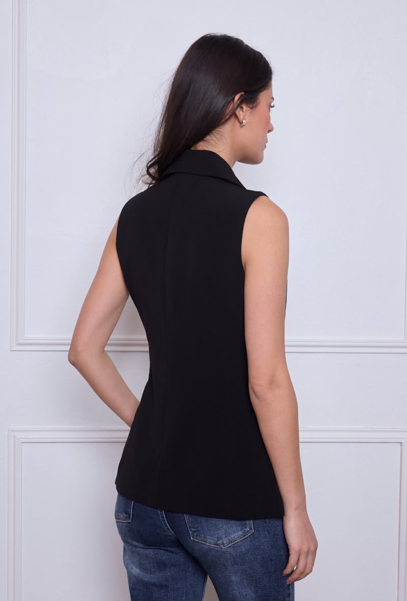 Monaco Luxe Sleeveless Blazer Gilet 7501