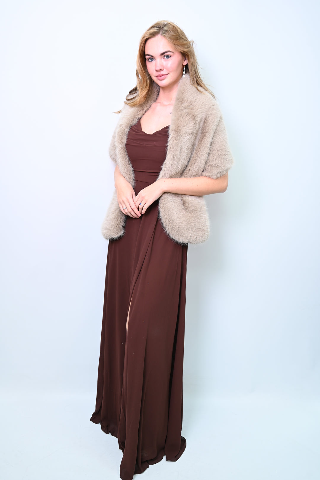 Royal Flare – Faux Fur Shawl Bont sjaal PJ-0010