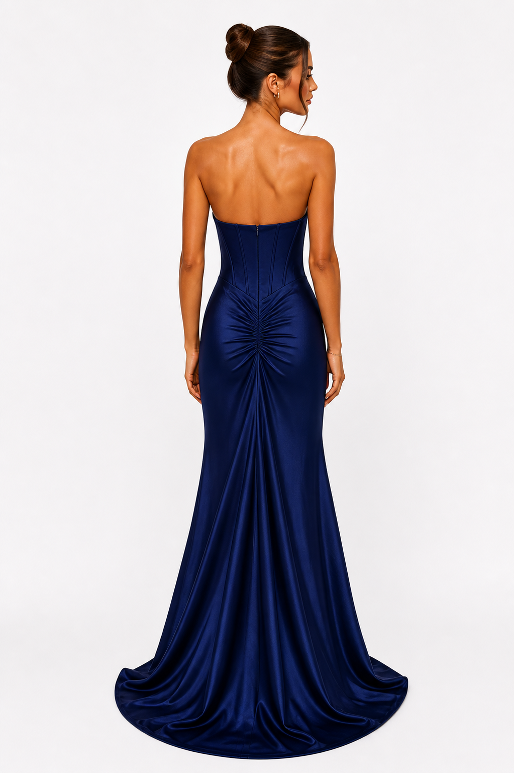 Ruby Elegance Corset Gown – Satin Luxe Edition F86059