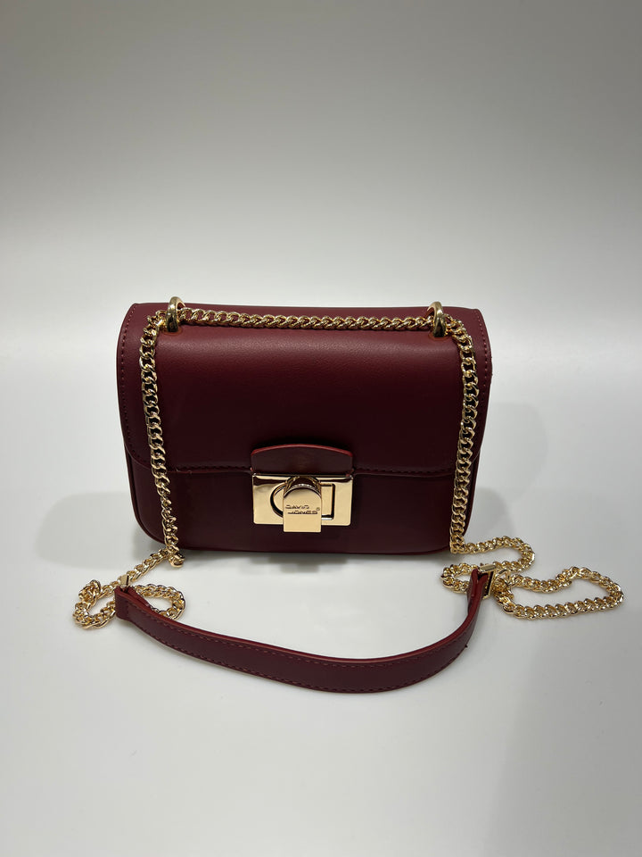 Clair Marron – Suède Handtas met Gouden Sluiting CM7285-1