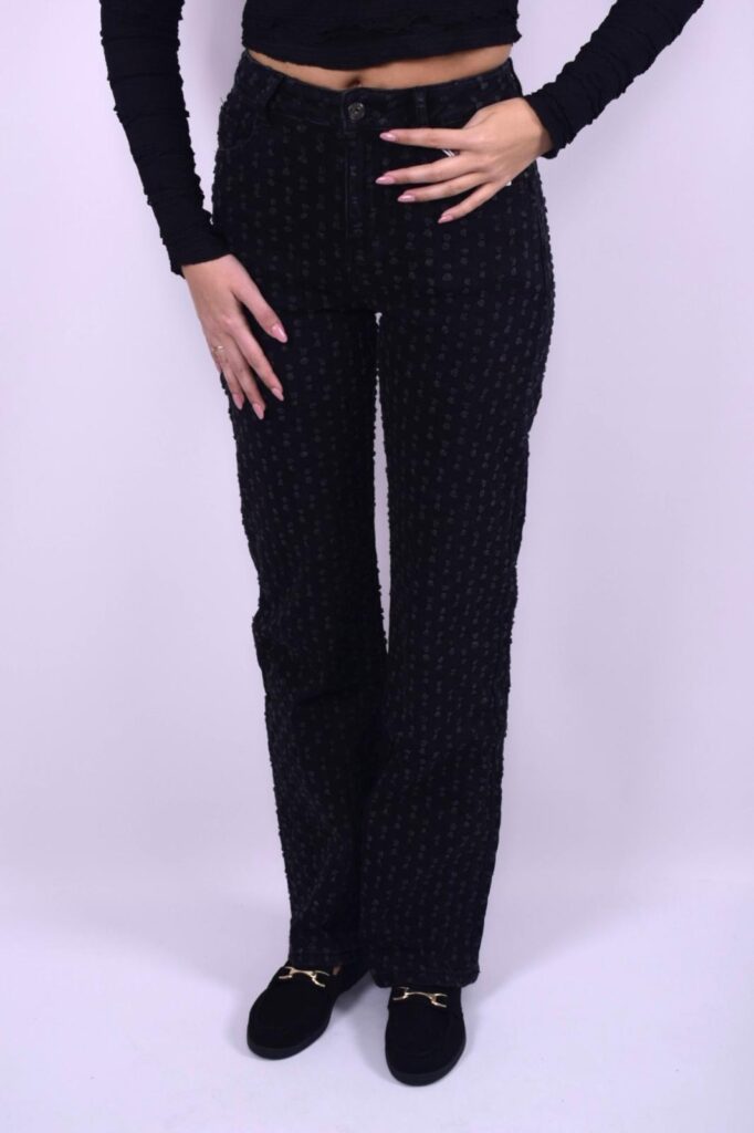 Dames jeans wide leg zwart Laulia T330-5