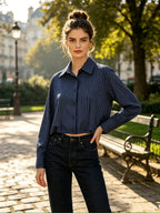 Gestreepte Damesblouse – Tijdloze Elegantie BN013