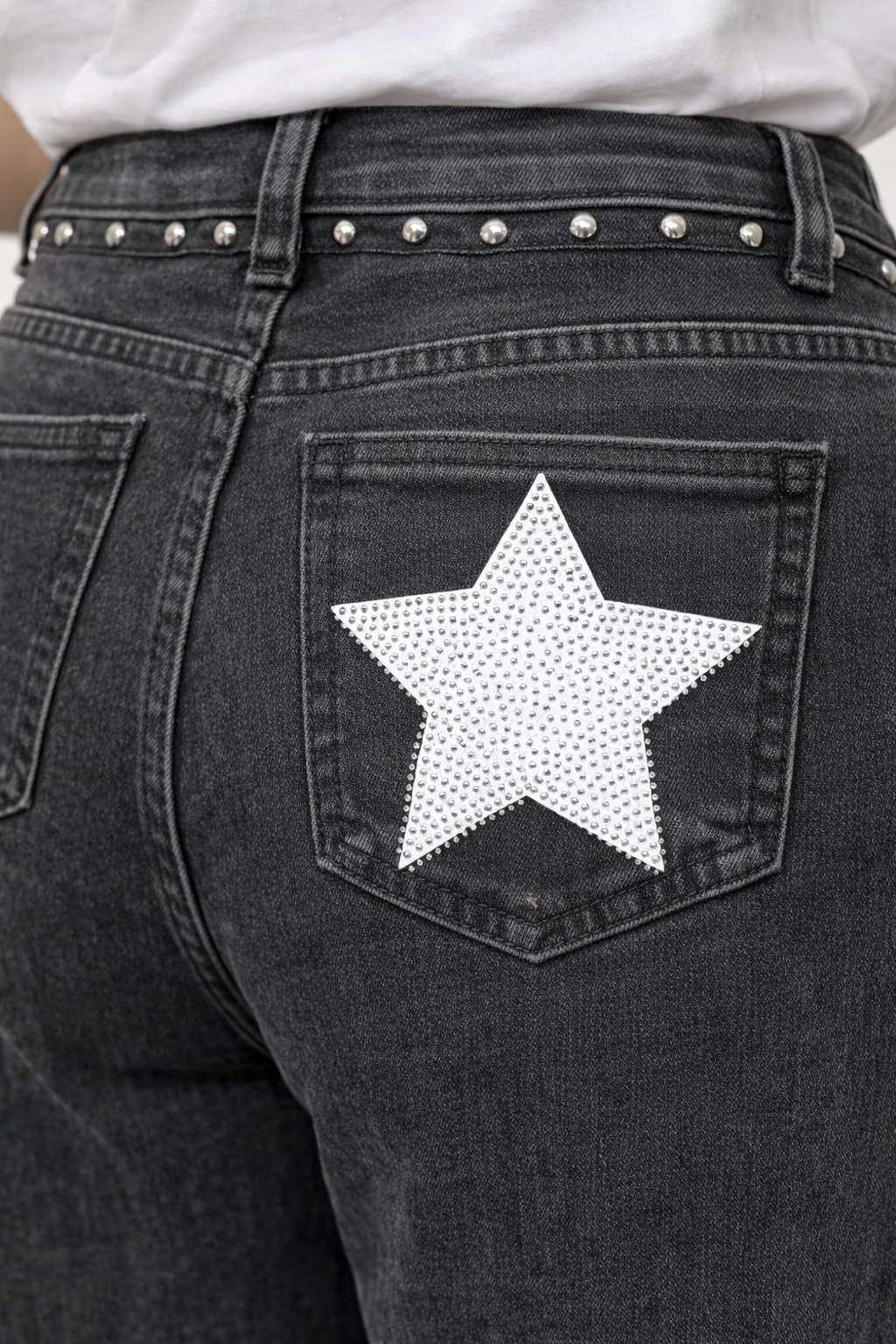 Starlight Stud Wide Leg Jeans HelloMiss HM1580-3