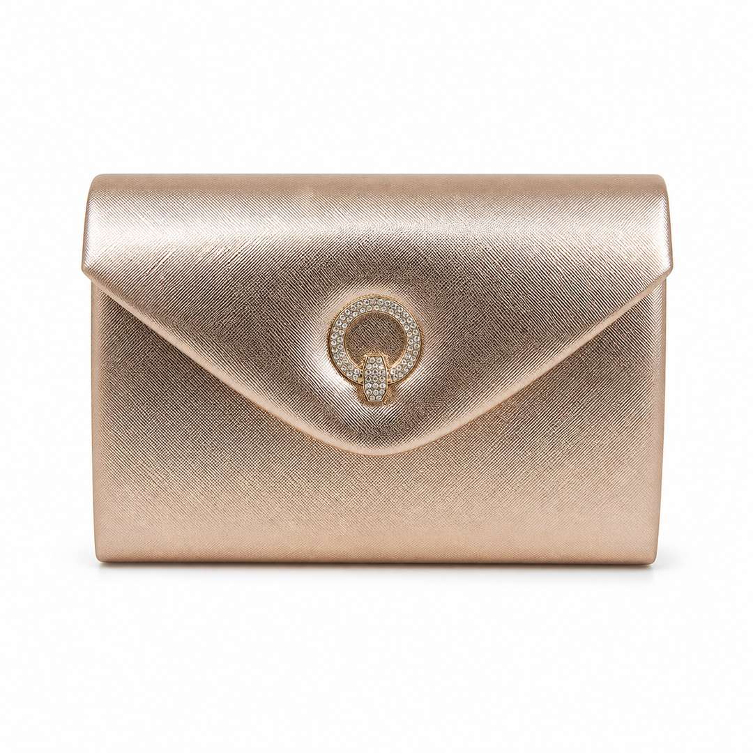 Elegance Ring Clutch – Luxe Avondtas met Strass Sluiting HL3505