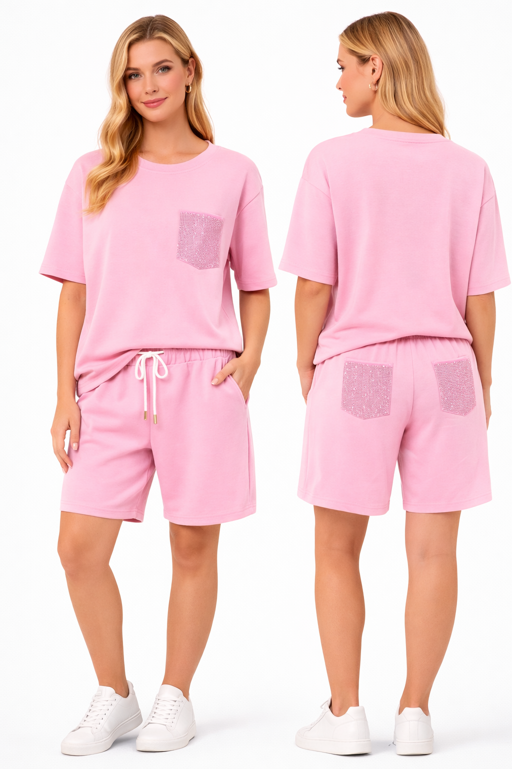 Sparkle Pocket Lounge Short Set 2383