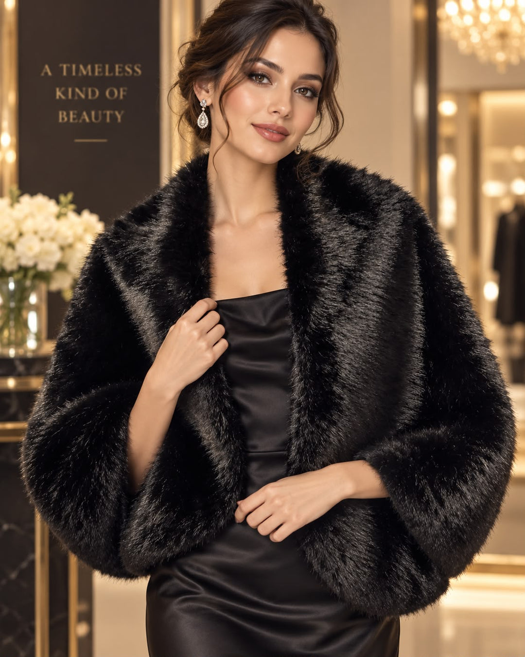 Royal Flare – Faux Fur Shawl Bont sjaal PJ-0010