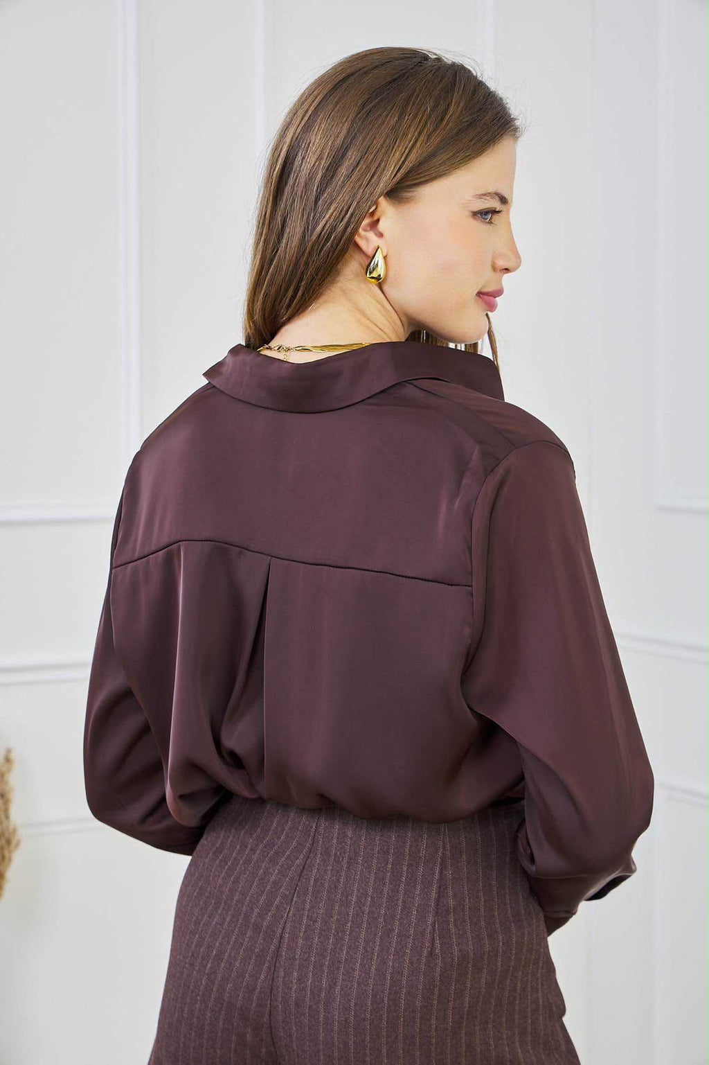 Elegant Satin Touch Blouse CH316