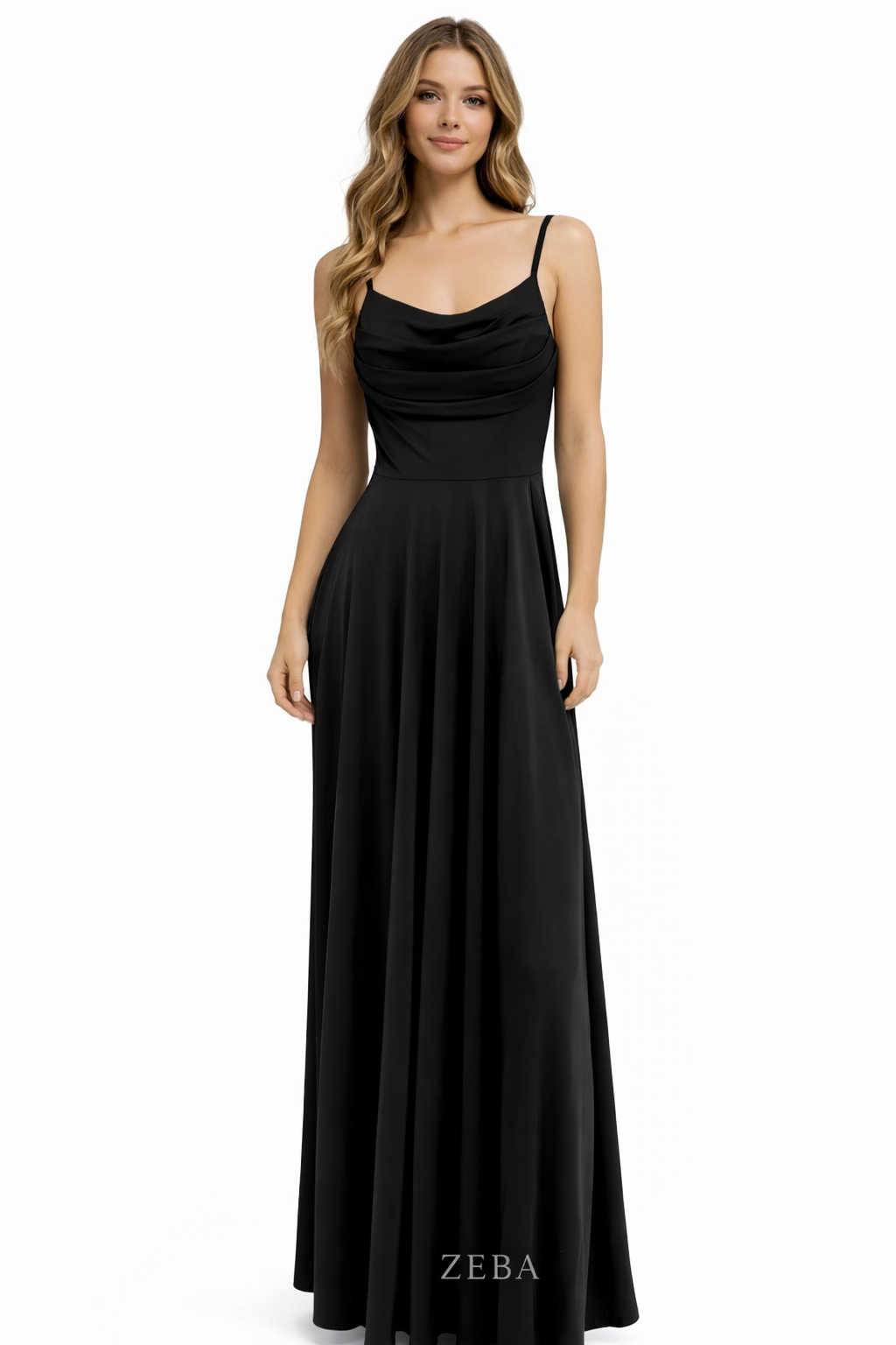 ZEBA Elegant Drape Maxi Jurk met Split 42274