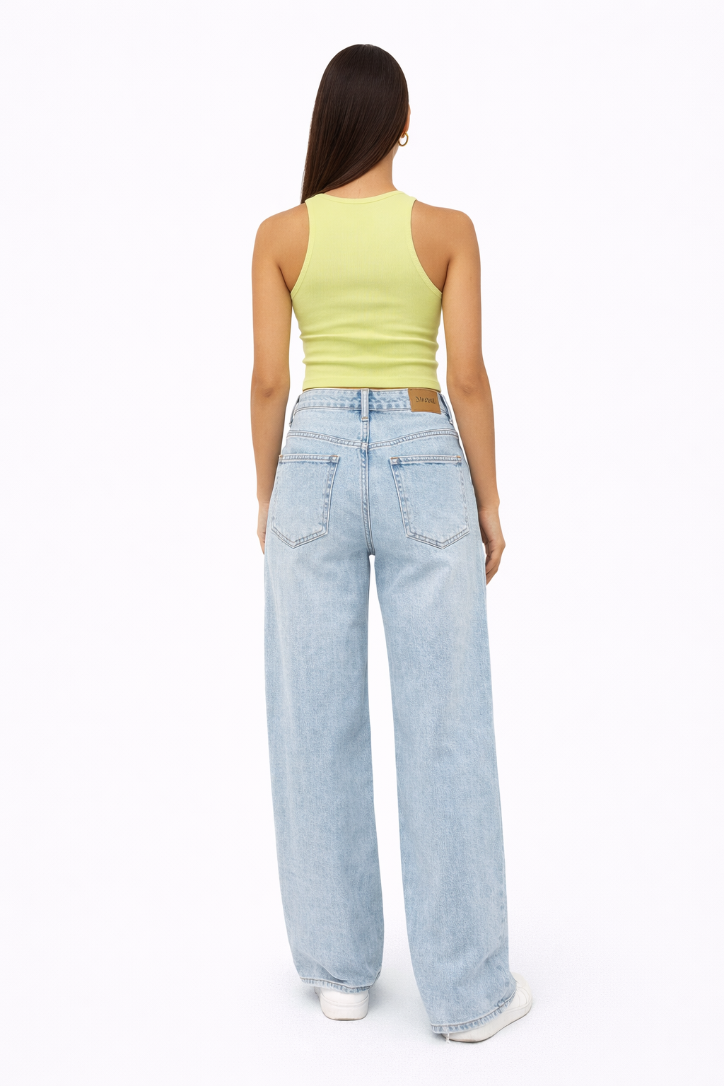 Laulia Ripped Wide Leg Extra Long Jeans Y3370-3