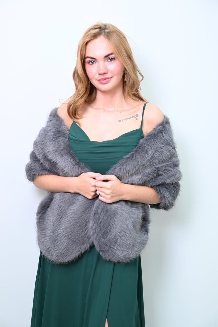 Royal Flare – Faux Fur Shawl Bont sjaal PJ-0010