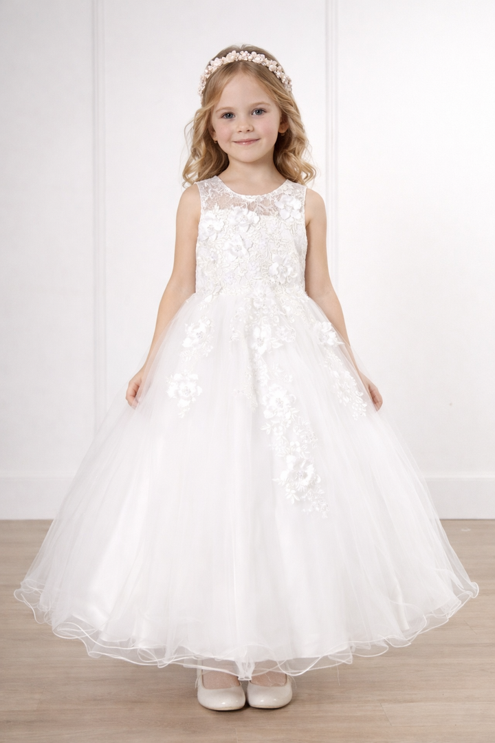 Ivory Blossom Luxe Kinderjurk 3251