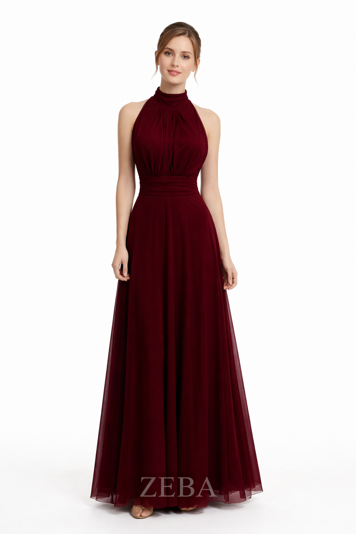 Midnight Grace Halter Glitter Maxi Gown – Elegant Open Back Evening Dress 
20037(N)