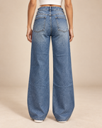 Shimmer Wide Leg Jeans – Blue Sarah John ST1148-2