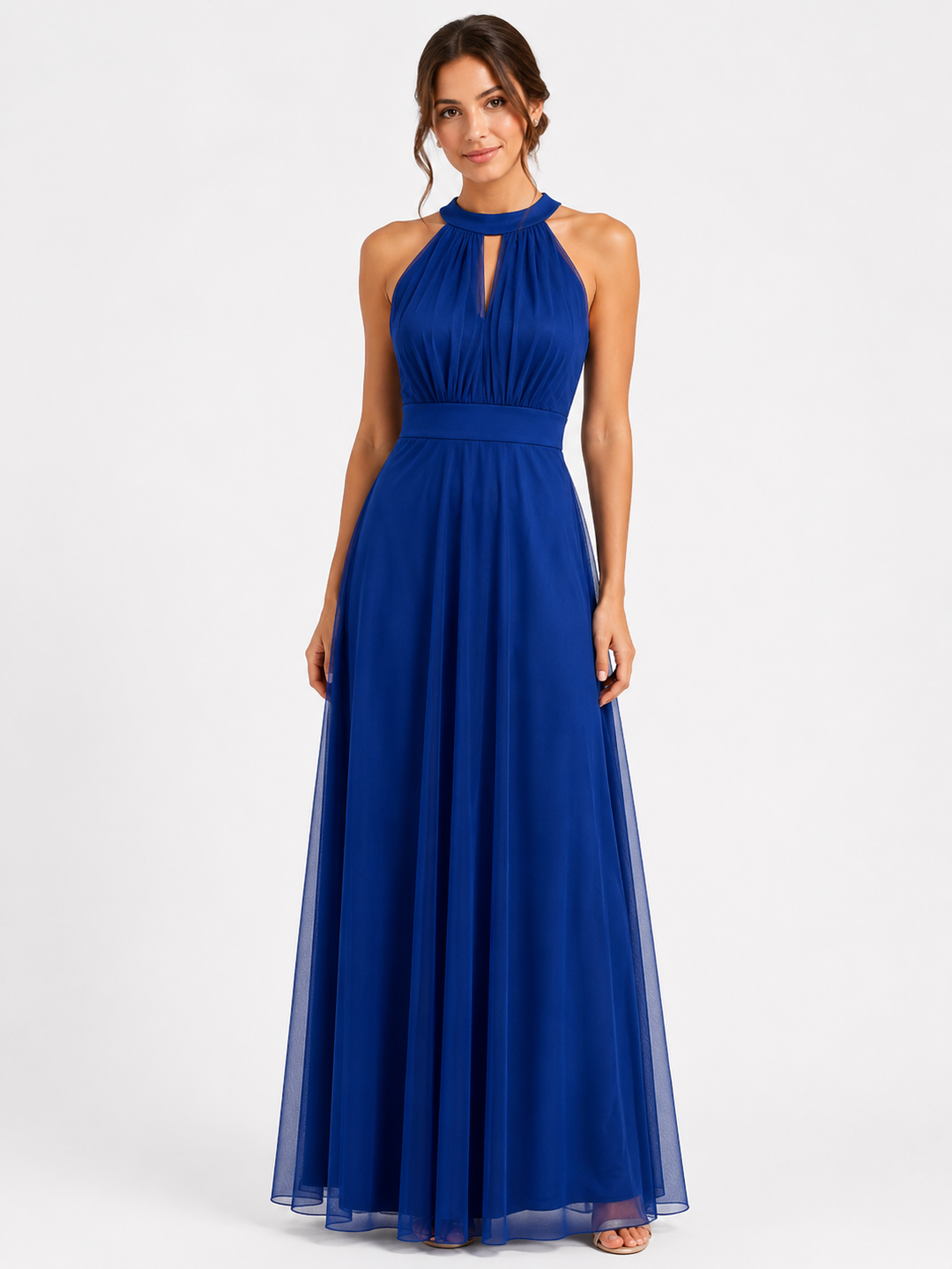 Royal Blue Elegance Halter Galajurk 3590