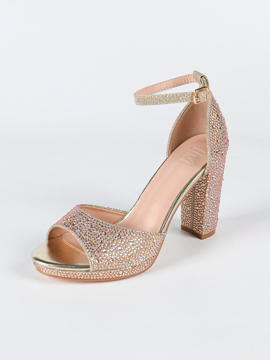 Celestia Crystal Block Heels Y490
