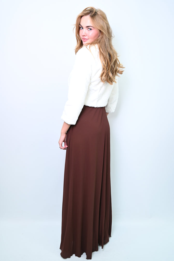 Ivory Whisper – Faux Fur Bolero PJ007