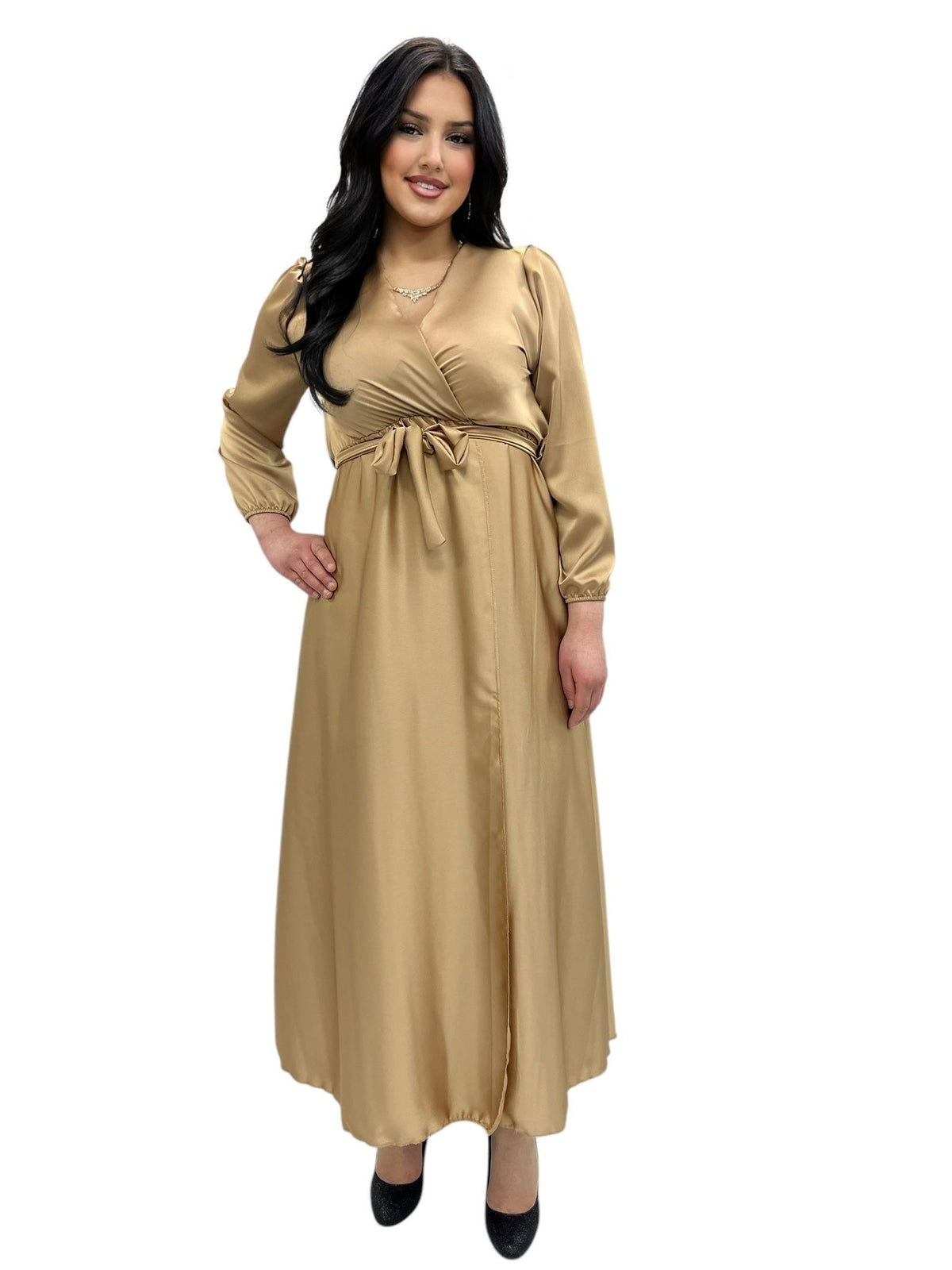 Lange jurk satijn Latifa