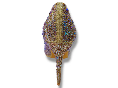 Glinsterende Luxe Hakken met Strass en Bloemdecoratie EG1640B