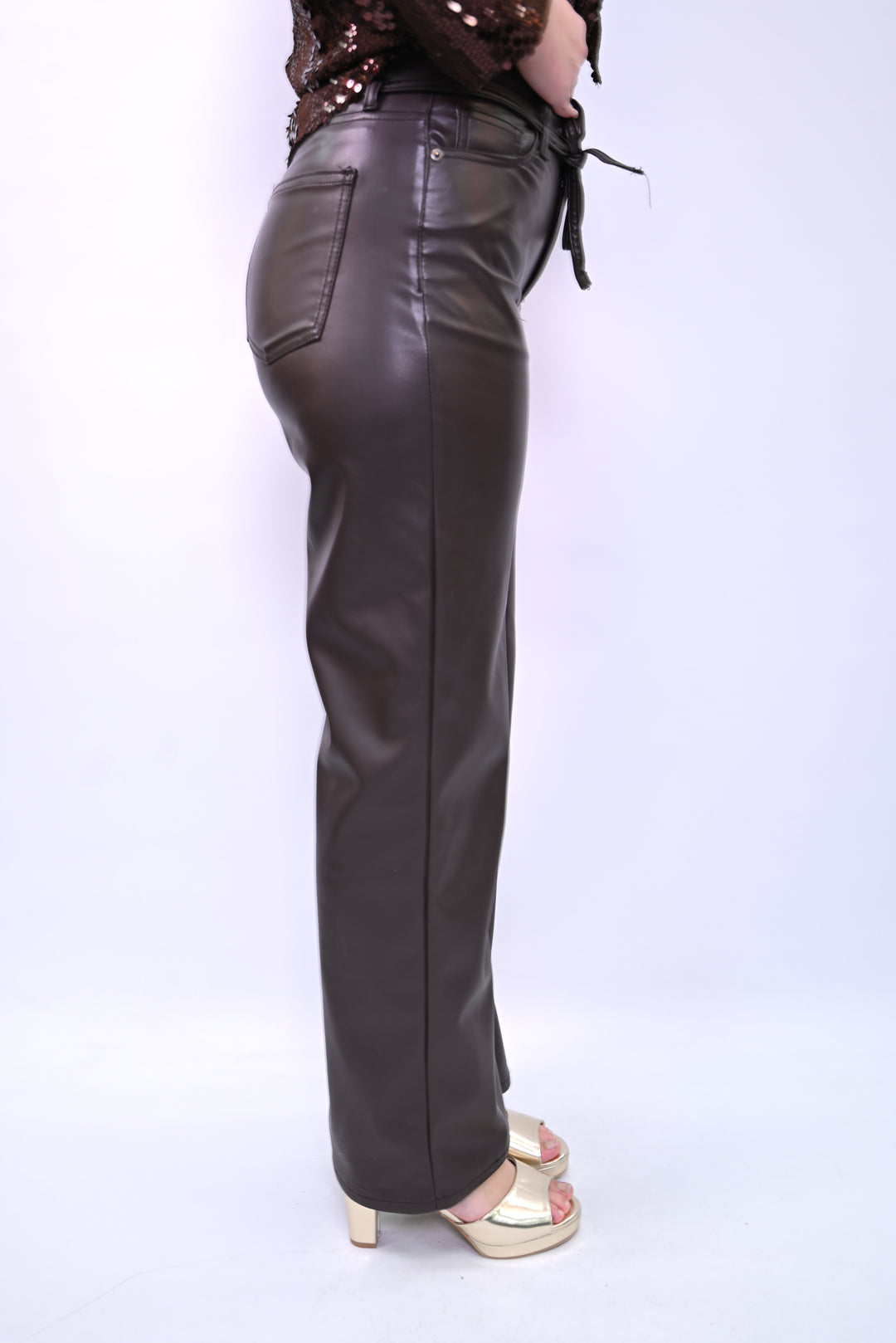 Wideleg Kate Denim Ceinture Lumière Pants SK960-C