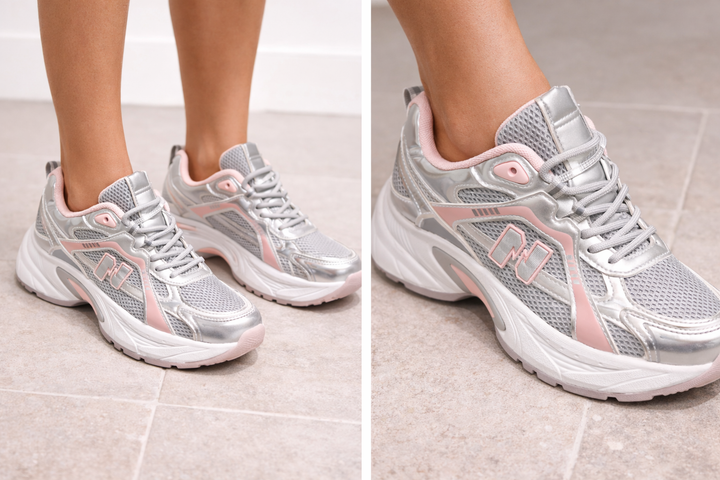 Silver Rose Chunky Sneakers YY-146